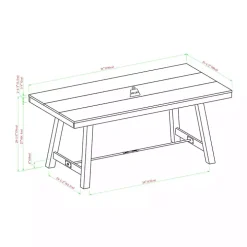 Dark Oak Wood Rustic Dining Table