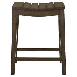 Dark Oak Wood Whitcombe Counter Stools, Set of 2
