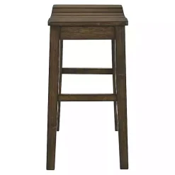 Dark Oak Wood Whitcombe Counter Stools, Set of 2