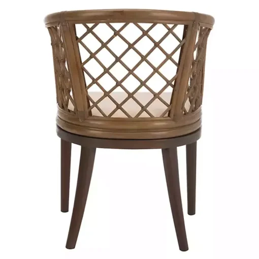 Dark Rattan Curved Back Carlotta Accent Chair