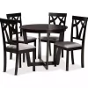 Dark Wooden Interlocked Base 5-pc. Dining Set