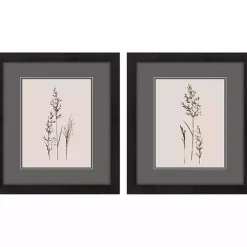Delicate Stems Framed Art Prints, Set of 2