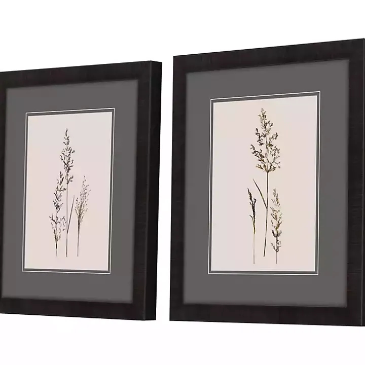 Delicate Stems Framed Art Prints, Set of 2