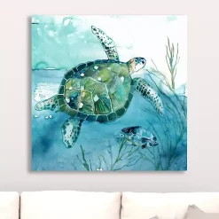 Delray Sea Turtle I Giclee Canvas Art Print