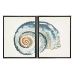 Diptych Shell Framed Art Print, Set of 2