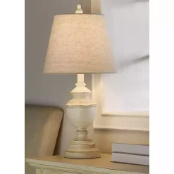 Distressed Cream Table Lamp