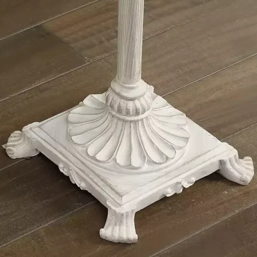 Distressed Fleur-de-lis Floor Lamp