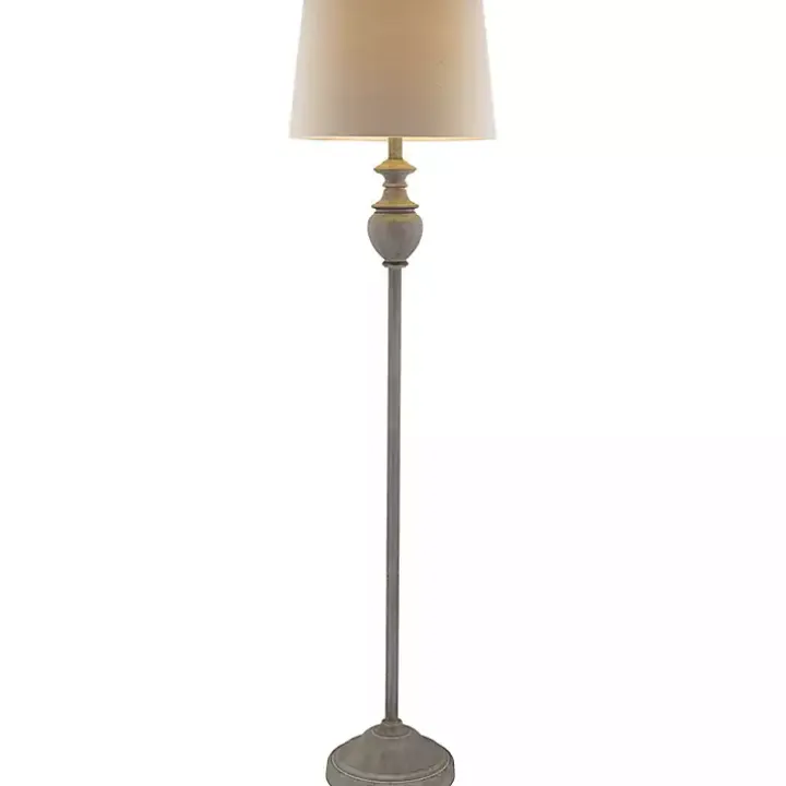 Distressed Gray Hadlee Floor Lamp