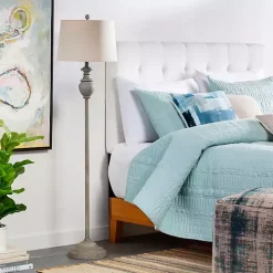 Distressed Gray Hadlee Floor Lamp