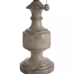 Distressed Gray Urn Resin Table Lamp