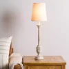 Distressed Ivory Classic Buffet Lamp