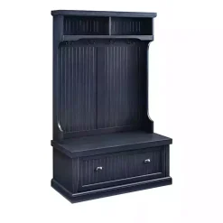 Distressed Navy Seanan Storage Hall Tree