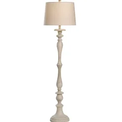 Distressed Taupe Finish Floor Lamp