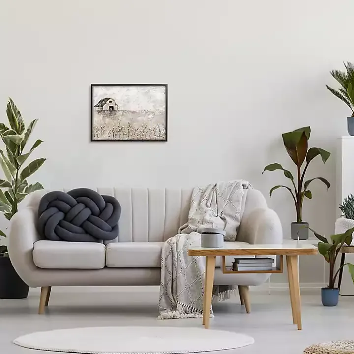 Distressed White Barn Framed Wood Wall Plaque