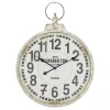Distressed White Pocket Wall Clock