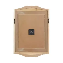 Distressed White Wood Scroll Wall Clock