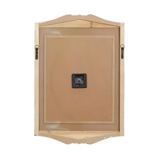 Distressed White Wood Scroll Wall Clock