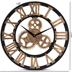 Distressed Wood Vintage Wall Clock