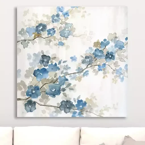 Dogwood in Blue I Giclee Canvas Art Print