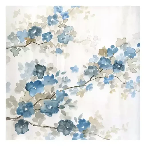 Dogwood in Blue I Giclee Canvas Art Print