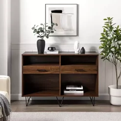 Doreen Dark Brown Hairpin Console Table