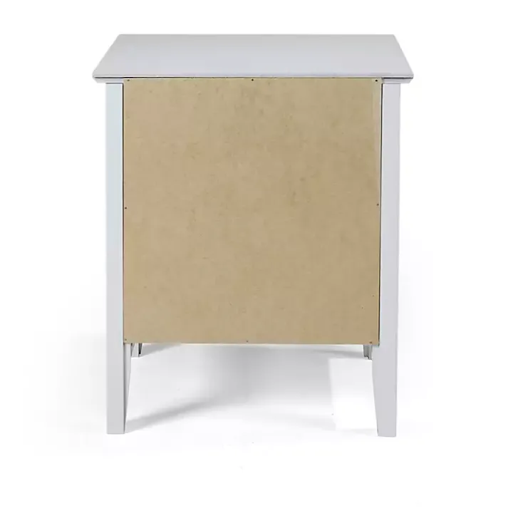 Dove Gray Brazilian Pine Wood Nightstand