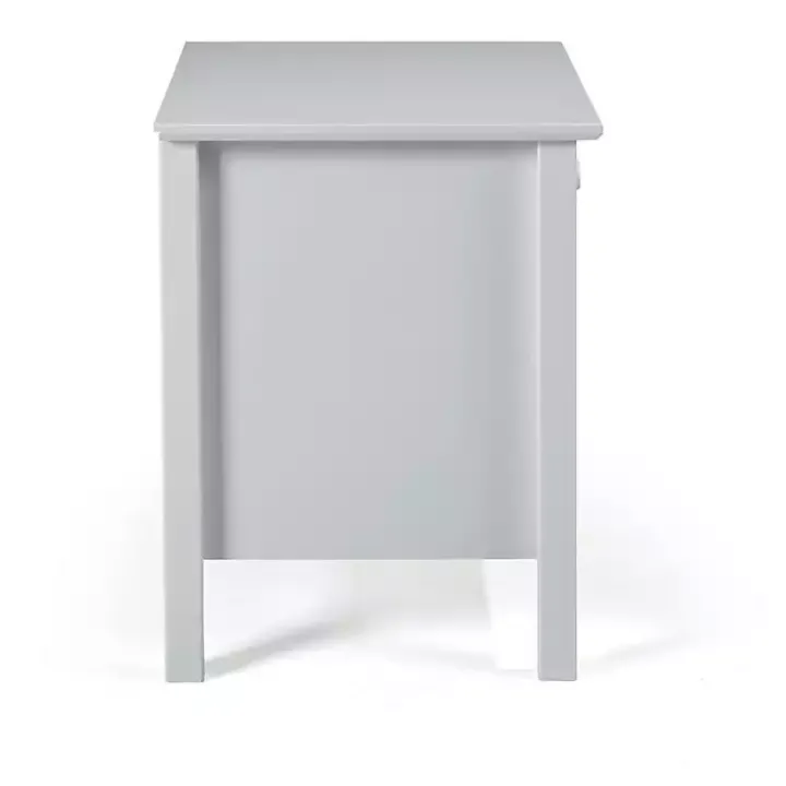 Dove Gray Brazilian Pine Wood Nightstand