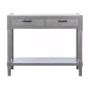 Dove Gray Turned Leg Rustic Console Table