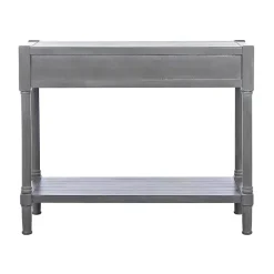 Dove Gray Turned Leg Rustic Console Table