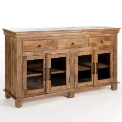 Easton Mango Wood 4-Door Cabinet