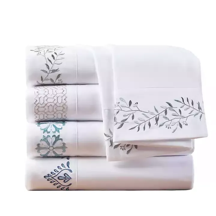 Elegant Geo Hem Microfiber 4-pc. Full Sheet Set