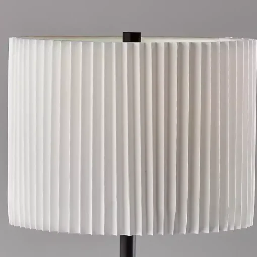 Eli Black Pleated Shade Floor Lamp