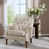 Elle Tufted Beige Accent Chair