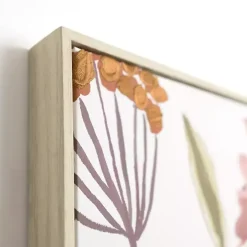 Embroidered Summer Floral I Framed Canvas Print