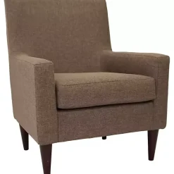 Emma Pecan Upholstered Accent Chair