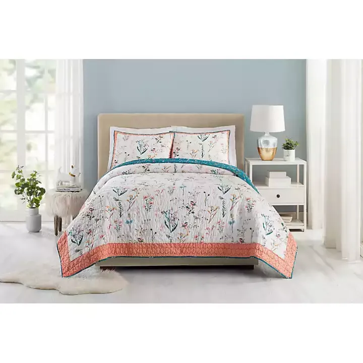 English Garden Full/Queen 3-pc. Quilt Set