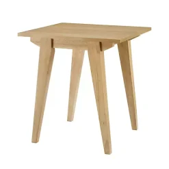 English Oak Wood Minimalist Accent Table