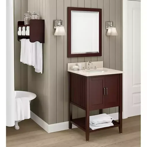 Espresso Beveled Vanity Mirror