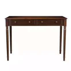 Espresso Classic 2-Drawer Wood Desk