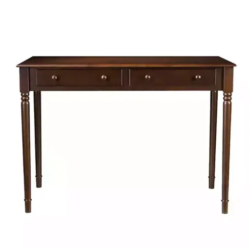 Espresso Classic 2-Drawer Wood Desk