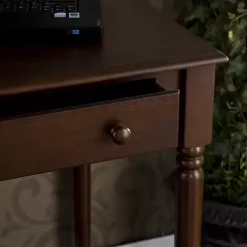 Espresso Classic 2-Drawer Wood Desk