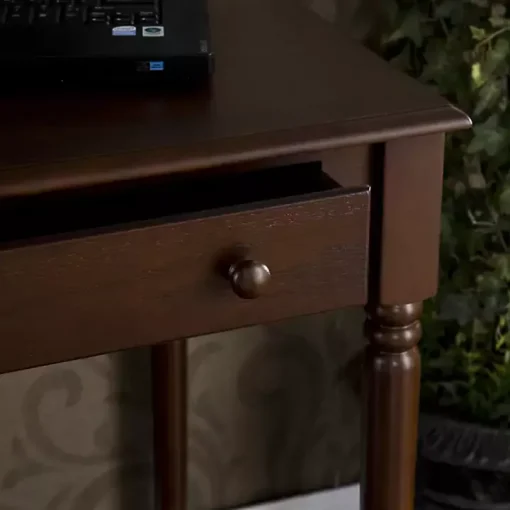 Espresso Classic 2-Drawer Wood Desk