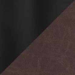 Espresso Faux Leather Metal Bar Stools, Set of 2