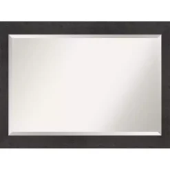 Espresso Plank Beveled Mirror
