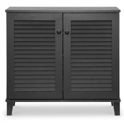 Espresso Shutter Door Wooden Cabinet