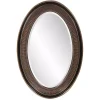 Ethan Bronze Ribbed Oval Wall Mirror