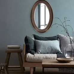 Ethan Bronze Ribbed Oval Wall Mirror