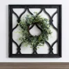 Eucalyptus Wreath Black Trellis Plaque
