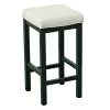 Evergreen and White Counter Stools, Set of 2