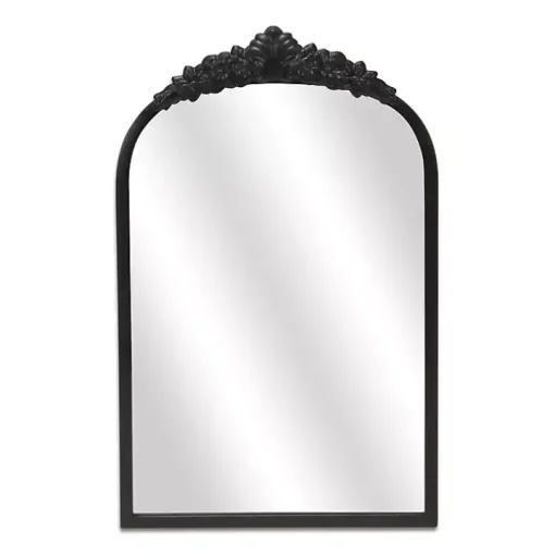 Everlaine Black Modern Victorian Wall Mirror